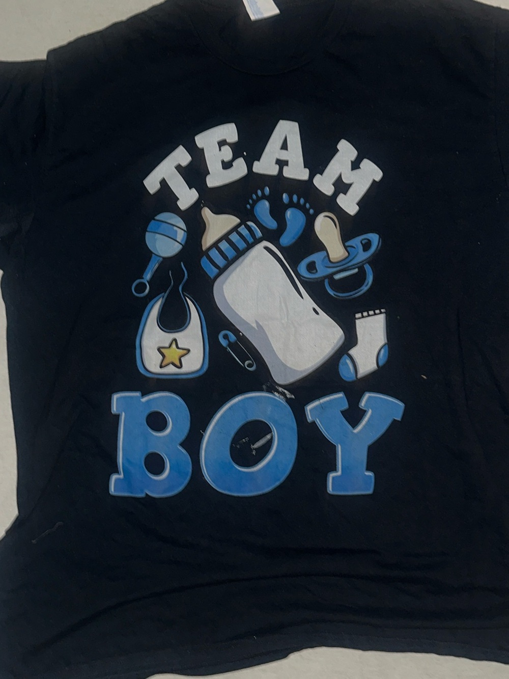 Womens Size 3X Team Boy Graphic Tee - Blue/White